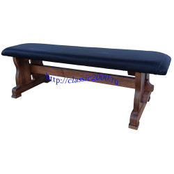 Скамья "Воевода" деревянная с мягким сидением